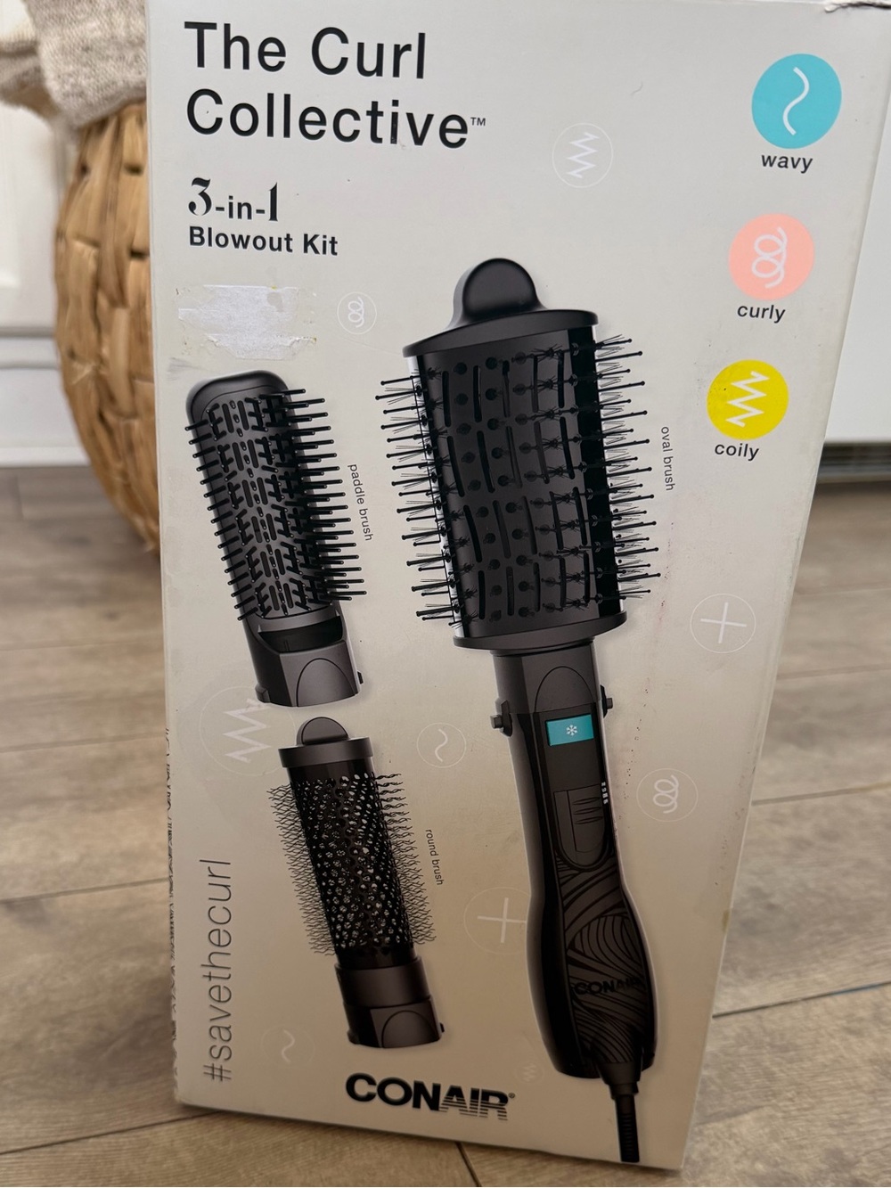 New Conair Curl Collective 3 in 1 Blowout Kit 3 Interchangeable Brush Attachment - Picture 6 of 11